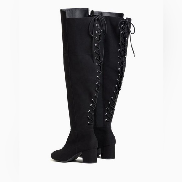 NEW - Torrid Corset Back Over The Knee Boots - Picture 2 of 6
